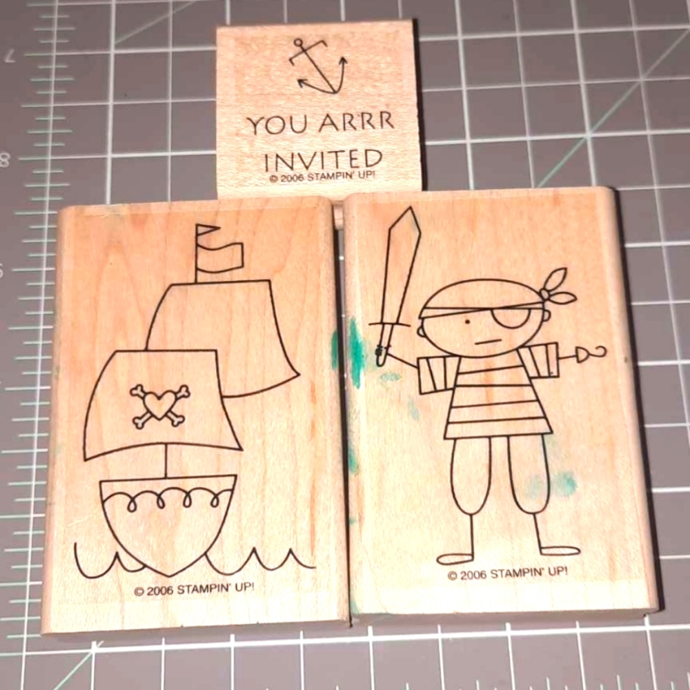 Ahoy Matey Pirate Stampin up rubber stamps